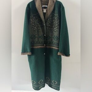 Wooded River Wool Blend Size LARGE Western Cowboy Button Up Long Coat XL